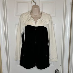 NWOT Talbots Zip Up Jersey Jacket Hoodie Cardigan. Size Medium